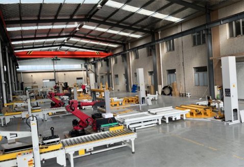 Cat litter boxing and palletizing packaging line