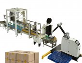 Fully automatic carton erector box sealer delta case packer with cobot robot palletizer 