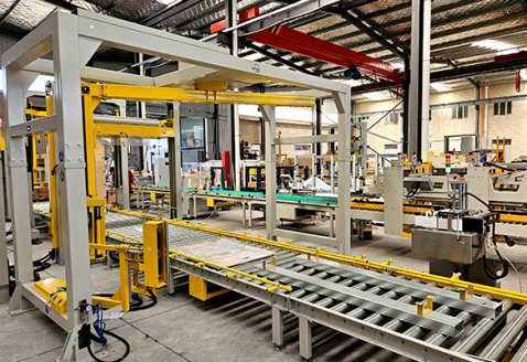 Fully auto pallet palletizer and wrapping system